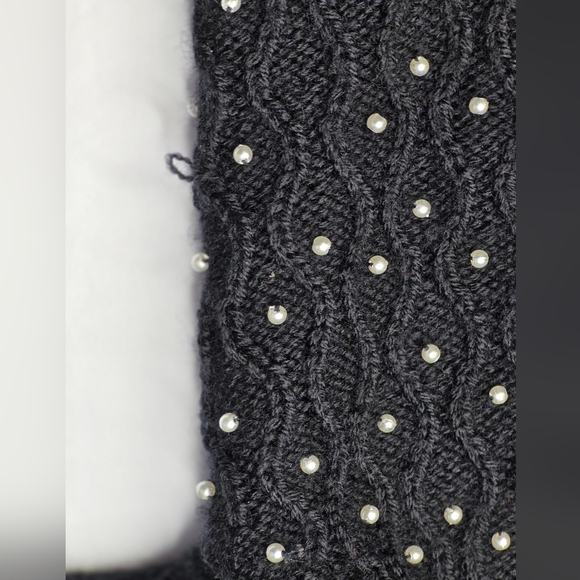 Allanah Hill Beaded wool Sweater With Pearl Buttons and collar. size 12 - Picture 8 of 11